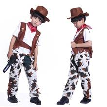 Anime Cowboy Cosplay Costume Suit Halloweeen Carnival Party Cosplay Dress West Cowboy Clothings Suit New Year Gift for Kids 2024 - buy cheap