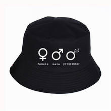 2019 New Female Male Programmer Panama Bucket Hat Summer sun Cap Funny Computer Man Fisherman's hat design 2024 - buy cheap