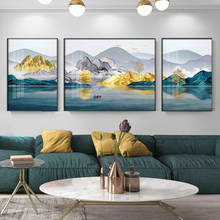 Quadro de pintura decorativa em tela 3 pçs, paisagem simples chinesa, sem moldura, pôster, foto, decoração de casa, sala de arte de parede 2024 - compre barato