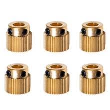 6Pcs Rugged 3D Printer Parts Driver 26 Tooth Gear Brass Extruder Wheel Gear for Printer Cr-10 Cr-10S S4 S5 Ender 3 Pro 2024 - buy cheap