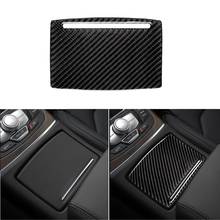 Carbon Fiber Interior Center Console Cup Holder Panel Cover Trim Sticker Fit For Audi A6 S6 C7 A7 S7 4G8 12-18 Car Accessories 2024 - buy cheap