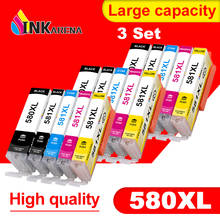 Inkarena-cartucho de tinta para impresora, Compatible con Canon PIXMA TR7550, TR8550, TS6150, TS6151, PGI-580, PGI580, CLI581, CLI-581 2024 - compra barato