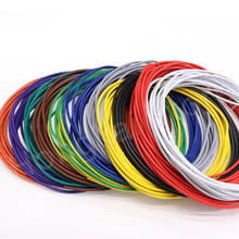 Cable de conexión electrónico de cobre estañado, Cable Flexible de PVC suave, 22AWG, OD 2,4mm, negro y rojo, UL1015 2024 - compra barato