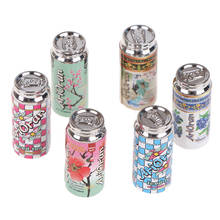 6PCS Mini Metal Can Juice Beverage Model Dollhouse Miniature Supermarket Doll Food Drink Pretend Play Kitchen Toy 2024 - buy cheap