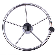 Boat 15.5" Stainless Steel Destroyer Grip Steering Wheel 5 Spoke With Knob 2024 - buy cheap