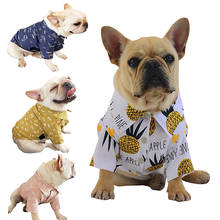 Pet Dogs Holiday Clothing Sleeve Pet Clothes Summer Dog Shirt Hawaii Floral Beach T-Shirt for Small Medium Pineapple 2024 - buy cheap