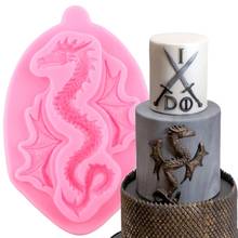 Dragon Silicone Fondant Molds DIY Baby Birthday Cake Decorating Tools Chocolate Candy Polymer Clay Moulds Kitchen Baking Mold 2024 - buy cheap