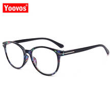 Yoovos óculos de leitura feminino 2021, óculos anti-fadiga, armação redonda para presbiopia, óculos masculino de luz azul 2024 - compre barato