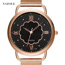 YAZOLE Women Watch Fashion Elegant Design Female Quartz Rose Gold Watch for Women Clock Casual Ladies Watch Decorous 2024 - buy cheap