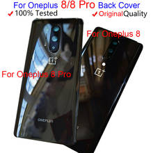Cristal Original para OnePlus 8 Pro, cubierta trasera de la batería, cristal trasero, cubierta de la batería 1 + 8 Pro, carcasa + lente de la cámara 2024 - compra barato