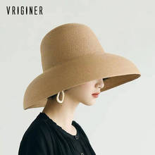 Sombrero de paja de ala ancha para mujer, sombrero elegante para el sol con malla UPF 50 +, para la playa y el verano, 2020 2024 - compra barato