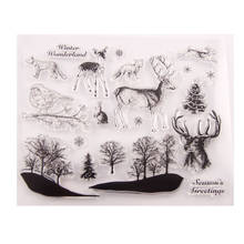 Forest Animals Clear Stamps Transparent Silicone Stamp for DIY Scrapbooking Paper Card Craft Tools 2024 - buy cheap