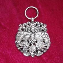 hot sell new - Old Miao embroidery hat earring bag accessories hand made Miao silver small flower silver piece Pendant 2024 - buy cheap