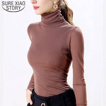 2021 Long Sleeve Turtleneck Solid Shirts Ladies Tops and Blouses Roupas Feminina Blouses Woman Womens Tops and Blouses 5906 50 2024 - buy cheap