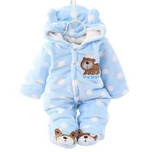 PXALL с капюшоном; зимняя одежда для новорожденных; комбинезон; теплый фланелевый плюшевый Детский комбинезон для девочек и мальчиков; костюм животных; одежда для малышей с рисунком медведя 2024 - купить недорого