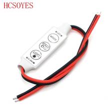 Dimmer colorido para iluminação led de 5050 3528 5630 5730, mini dimmer de 3 teclas