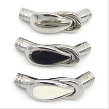 Conector de pulsera de acero inoxidable con agujero de 5,2mm, ganchos magnéticos, cierres para cordón de cuero, pulseras DIY, accesorios de joyería 2024 - compra barato