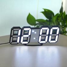 Reloj despertador LED 3D, grande, de pared, electrónico, Digital, luminoso, para mesa, escritorio, decoración del hogar 2024 - compra barato