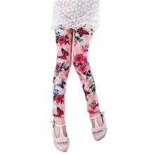 Calças leggings de algodão para meninas calças esportivas meia-calças 90-140cm 2024 - compre barato