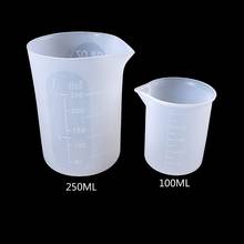 2Pcs 100ML 250ML Flexible Silicone Measuring Cup Cook Bakers Resin Jewelry DIY Making Tools 2024 - buy cheap