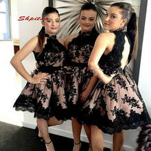Black Little Short Lace Homecoming Dresses 8th Grade Prom Dresses Junior High Cute Cocktail Formal Dresses 2024 - buy cheap