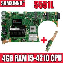 Send board+ S551LN REV 2.2 Motherboard For Asus V551L S551L S551LB S551LN R553L Laptop mainboard with GT840M 4GB RAM i5-4210 CPU 2024 - buy cheap