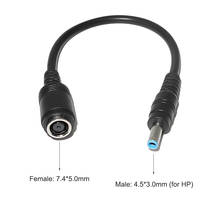 DC 7.4x5.0mm Female to 4.5x3.0mm Pin Male Laptop Power Adapter Converter Plug Cable Cord for Hp Envy Touchsmart 15 17 Charger 2024 - buy cheap