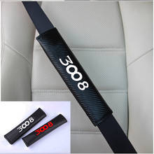 2 Pcs PU Fashion Car Seat Belt Cover Car Seat belt shoulder Pads For Peugeot 3008 2024 - buy cheap