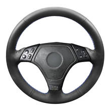 Black PU Faux Leather DIY Hand-stitched Car Steering Wheel Cover for BMW 3 Series E36 1996-2000 E46 1998-2000 Z3 E36/7 1995-1999 2024 - buy cheap