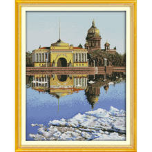 Everlasting Love St. Petersburg (2) Chinese Cross Stitch Kits Ecological Cotton Stamped Printed 11 DIY New Christmas Decorations 2024 - buy cheap