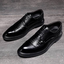 Деловые туфли, мужские туфли на плоской подошве, повседневная обувь в британском стиле, вечерние свадебные классические туфли для мужчин 2024 - купить недорого