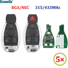 Llave remota inteligente BGA NEC 3/4/315 MHz para Mercedes Benz A B C E S clase W203 W204 W205 W210 W211 W212 W221 W222, 5 uds., 433 botones 2024 - compra barato