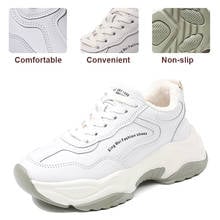 Zapatos deportivos con cordones para mujer, zapatillas gruesas a la moda, para correr al aire libre, caminar, atléticos, talla 35-40 2024 - compra barato