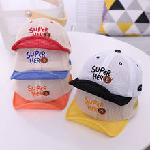 Doitbest Breathable Baby mesh Baseball Cap summer Super Hero Letter kids sun Hats Boys Girls Caps child's snapback Hat gorras 2024 - buy cheap