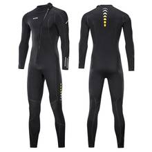 Men Women Wetsuit Full 3mm Neoprene Surfing Scuba Diving Snorkeling Swimming Suit Solid Black Long Sleeve Wet Suit Back Zipper 2024 - buy cheap