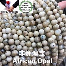 OMHXZJ Wholesale ZB78 6 8 10 mm DIY Bracelet Necklace Jewelry Making Accessories Natural Stone Hot Fine African Opal Round Beads 2024 - buy cheap