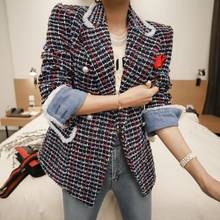 ZAWFL High Quality Winter Plaid Tweed Short Suit Jacket Abrigos Mujer Invierno 2020 Long Sleeve Women's Wool Coat 2024 - buy cheap