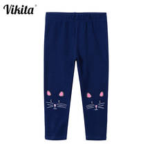 VIKITA Leggings 3-7Years Baby Girls Pants Cartoon Animal Embroidery Kids Leggings for Girls Trousers Children Autumn Pants 2024 - buy cheap