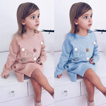 Vestido de princesa con estampado de letras para niña, ropa infantil de calidad, para primavera y otoño, 2-6 años 2024 - compra barato