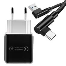 USB Wall Charger QC 3.0 USB Travel Fast Charge Type C Mobile Phone Cable For Realme X50 5G X3 6S Sony Xperia 10 II 1 L1 L2 L3 L4 2024 - buy cheap