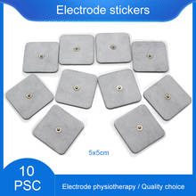 Eletrodos para eletroestimulação dos nervos, eletrodos condutores para uso em unidades tens/ems tamanho 5cm * 5cm com botão 3.5mm com 10 peças 2024 - compre barato
