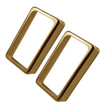 A Pair of Brass Humbucker Pickup Covers for Electric Guitar Replacement Parts 2024 - buy cheap
