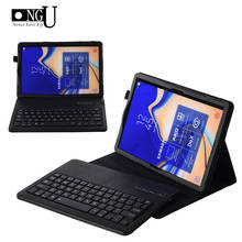 Caso de luxo Para Samsung Galaxy Tab S4 10.5 SM-T830 T835 Protetor de teclado Bluetooth Capa de Couro PU Tab S4 10.5" caso Tablet 2024 - compre barato