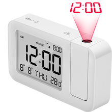 Relógio despertador led criativo ii50nz, relógio despertador de led com projetor e alarme digital de cabeceira, relógio despertador led com temperatura 2024 - compre barato