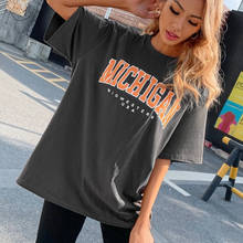 Retro Design Oversized Woman Tshirts Cool Streetwear T Shirt Summer Tee Tops O-Neck Loose Korean Style Clothes woman tshirts 2024 - buy cheap