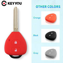 KEYYOU 10x For TOYOTA Corolla Hilux Vitz Rav4 Aqua Camry 2 Buttons Silicone Car Key Cover Case Remote Key Case Shell Cover 2024 - buy cheap