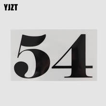 YJZT 15 см × 8,5 см 54 номера виниловые наклейки автомобильные наклейки индивидуальные номера акрилатовые наклейки черный/серебристый 13D-0781 2024 - купить недорого