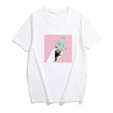Сексуальная Женская футболка с пальцем Женская Панк кавайная Эстетическая Harajuku размера плюс хлопковая футболка с коротким рукавом женская уличная одежда 2024 - купить недорого