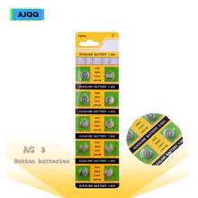 Wholesale 130PCS AG3 Card 1.55V Lithium Ion Battery Button Battery LR41 192 L736 392 SR736 V36A Battery 2024 - buy cheap