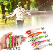 6cm / 8cm Fishing Lure Luminous Squid Jig Fishing Wood Shrimp Lure Squid Cuttlefish Jig Lure Bait 2024 - buy cheap